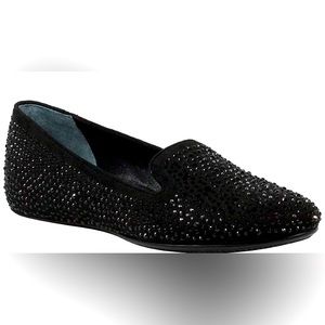 J. Renee Womens Hanuko Black Embellished Slip On Fashion Loafers Shoes NWT Flats